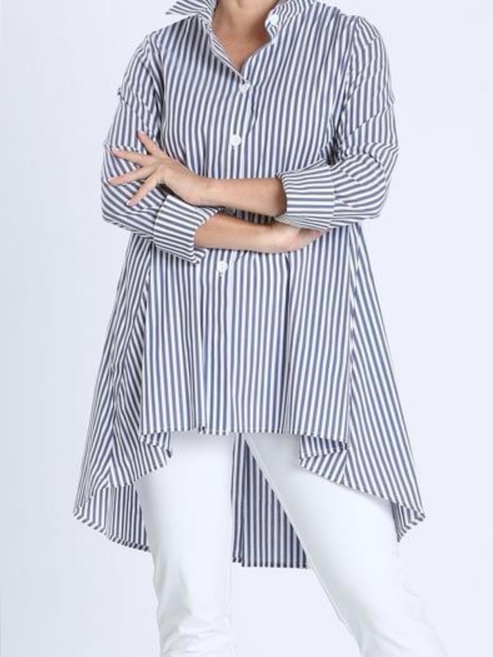 IC Collection Striped Navy Shirt